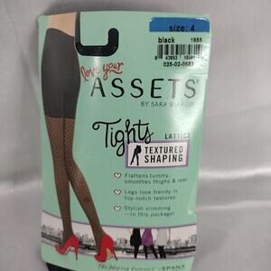 Assets By Sara Blakely Leggings Womens Size D Blk Lattice Shaper